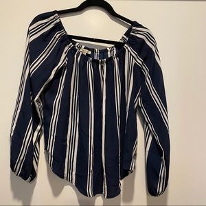 Off the shoulder navy top